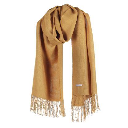 Classic Caramel Premium Alpaca and Silk Shawl