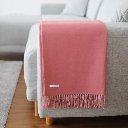 An alpaca blanket for a woman