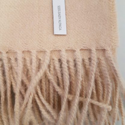 Beige alpaca throw