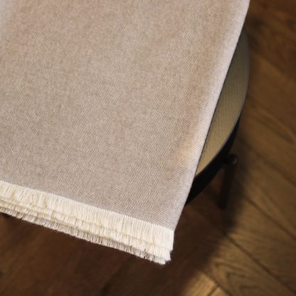 La Casita beige alpaca wool blanket