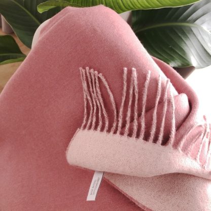 Pink alpaca wool blanket