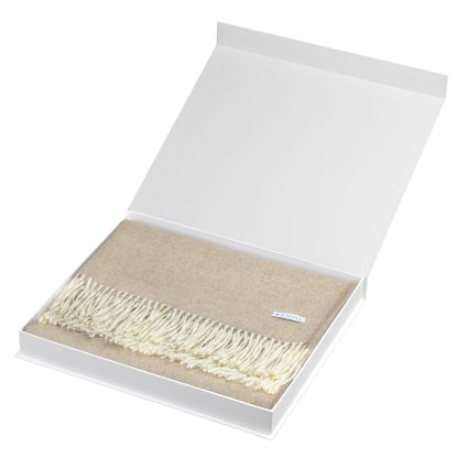 Puerto Inca Peru baby alpaca wool blanket in gift pack