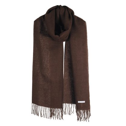 Classic Brown 100 percent Baby Alpaca Shawl