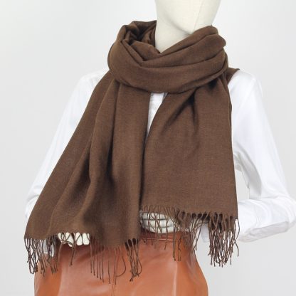 Brown alpaca shawl