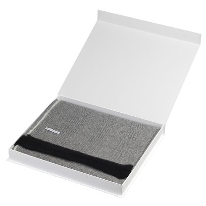 Cannes Black packaged in giftbox alpaca wool throw