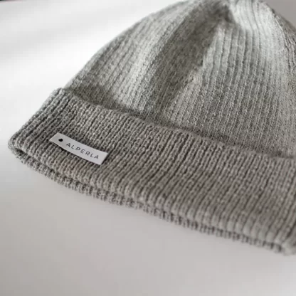 Grey alpaca winter hat, thin but very warm