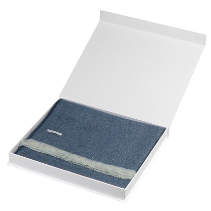 Pacific Blue is a navy blue alpaca wool throw