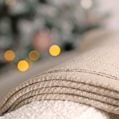 Punta Veleros alpaca blanket in beige color