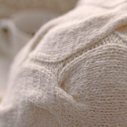 Alpaca and cotton plaid blanket