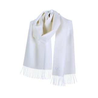 White alpaca scarf